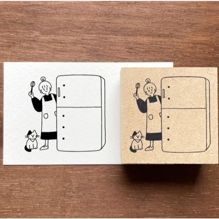 日本stamp marche L尺寸 印章市場 木頭印章 日本製【立夏手帳生活】-細節圖4