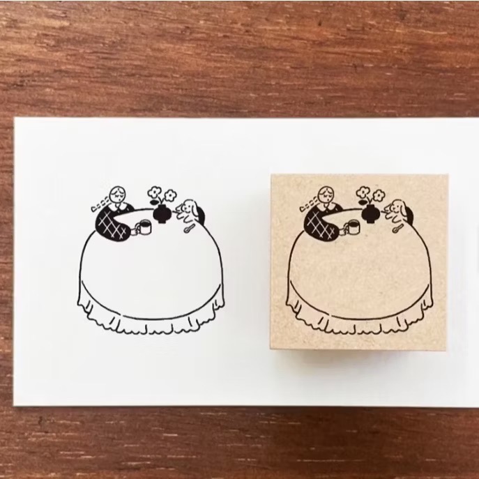 日本stamp marche L尺寸 印章市場 木頭印章 日本製【立夏手帳生活】-規格圖5