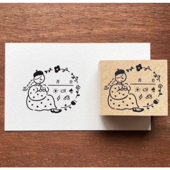 【多尺寸20款】Stamp Marche 印章市場 木頭印章 日本製【立夏手帳生活】-規格圖10