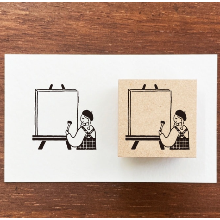 【新6款追加】Stamp Marche 印章市場 3x3cm 木頭印章 日本製【立夏手帳生活】-規格圖9