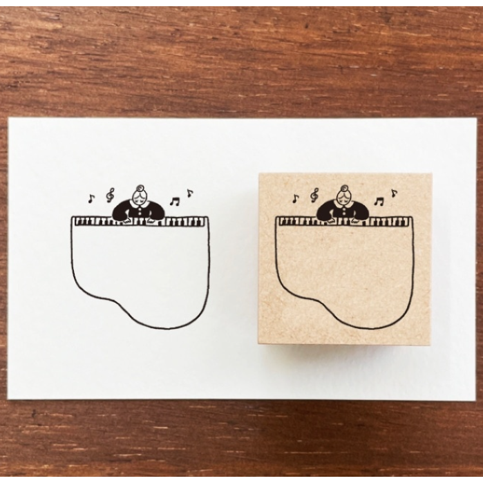 【新6款追加】Stamp Marche 印章市場 3x3cm 木頭印章 日本製【立夏手帳生活】-規格圖9