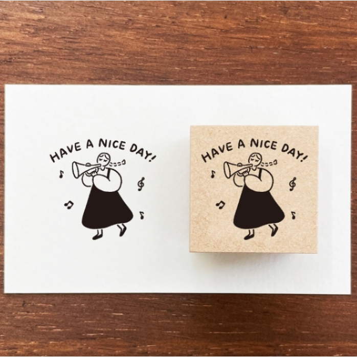 【新6款追加】Stamp Marche 印章市場 3x3cm 木頭印章 日本製【立夏手帳生活】-規格圖9