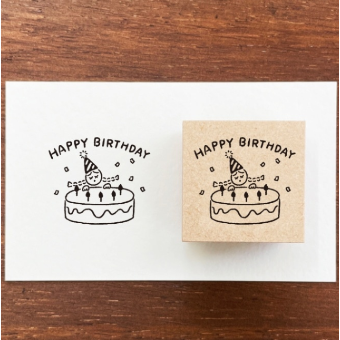 【新6款追加】Stamp Marche 印章市場 3x3cm 木頭印章 日本製【立夏手帳生活】-規格圖9