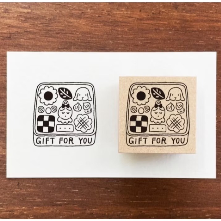 【新6款追加】Stamp Marche 印章市場 3x3cm 木頭印章 日本製【立夏手帳生活】-規格圖9