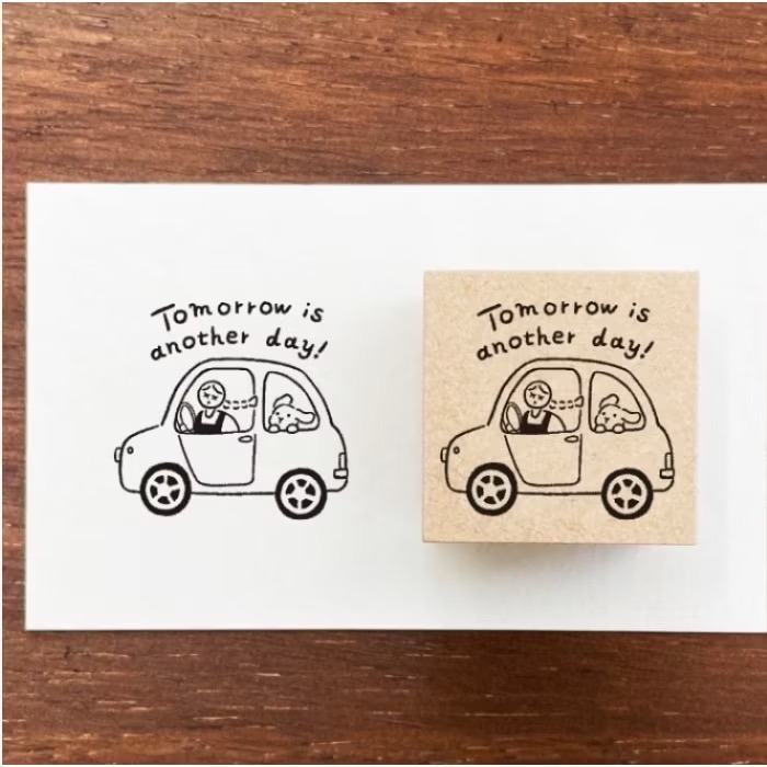 【新6款追加】Stamp Marche 印章市場 3x3cm 木頭印章 日本製【立夏手帳生活】-規格圖9