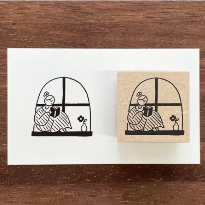 【新6款追加】Stamp Marche 印章市場 3x3cm 木頭印章 日本製【立夏手帳生活】-規格圖9