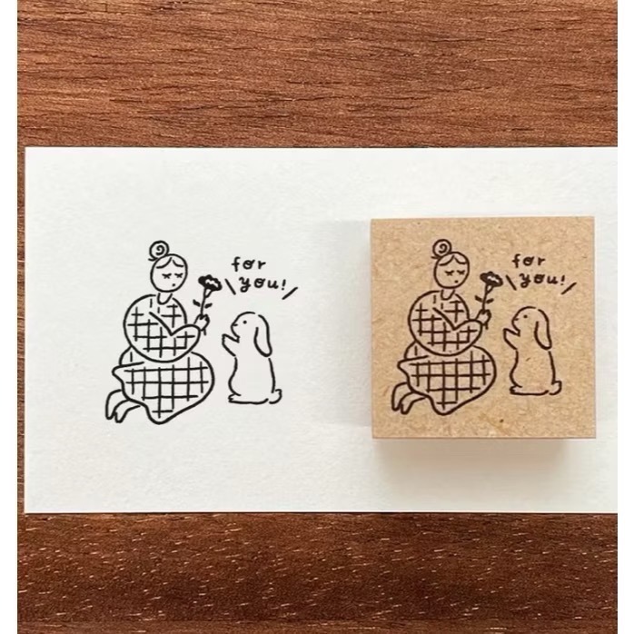【新6款追加】Stamp Marche 印章市場 3x3cm 木頭印章 日本製【立夏手帳生活】-規格圖9