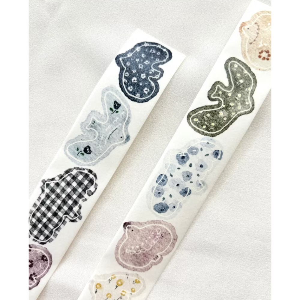 【2款】Pion「緞帶Ribbon/飛鳥Fly」2.5cm和紙割型膠帶【立夏手帳生活】-細節圖2