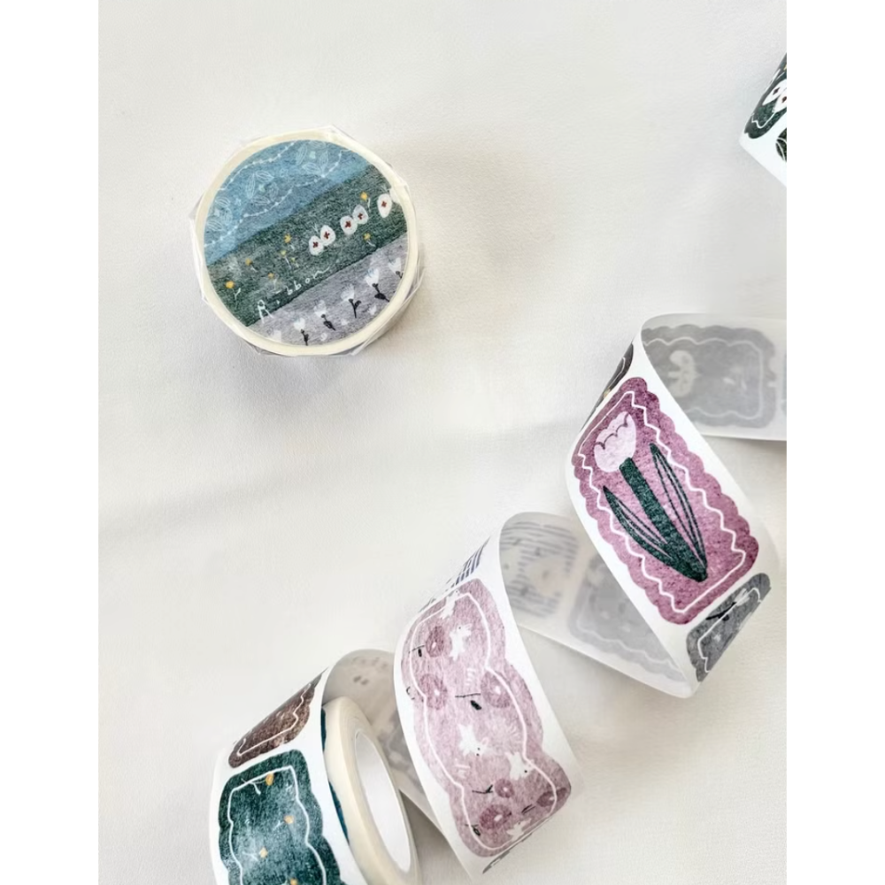 【2款】Pion「緞帶Ribbon/飛鳥Fly」2.5cm和紙割型膠帶【立夏手帳生活】-細節圖7