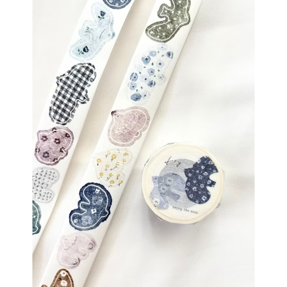 【2款】Pion「緞帶Ribbon/飛鳥Fly」2.5cm和紙割型膠帶【立夏手帳生活】-規格圖11