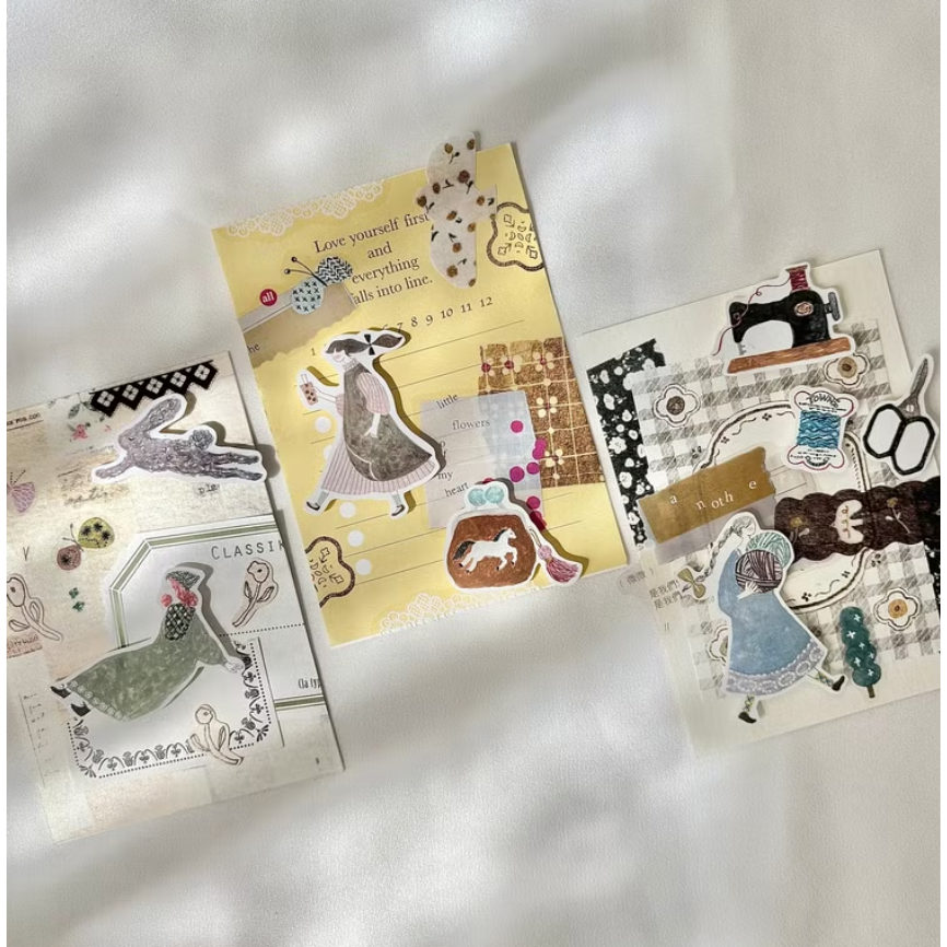 【2款】Pion「蕾絲Lace/織物Fabric」割型亮面PET膠帶【立夏手帳生活】-細節圖3