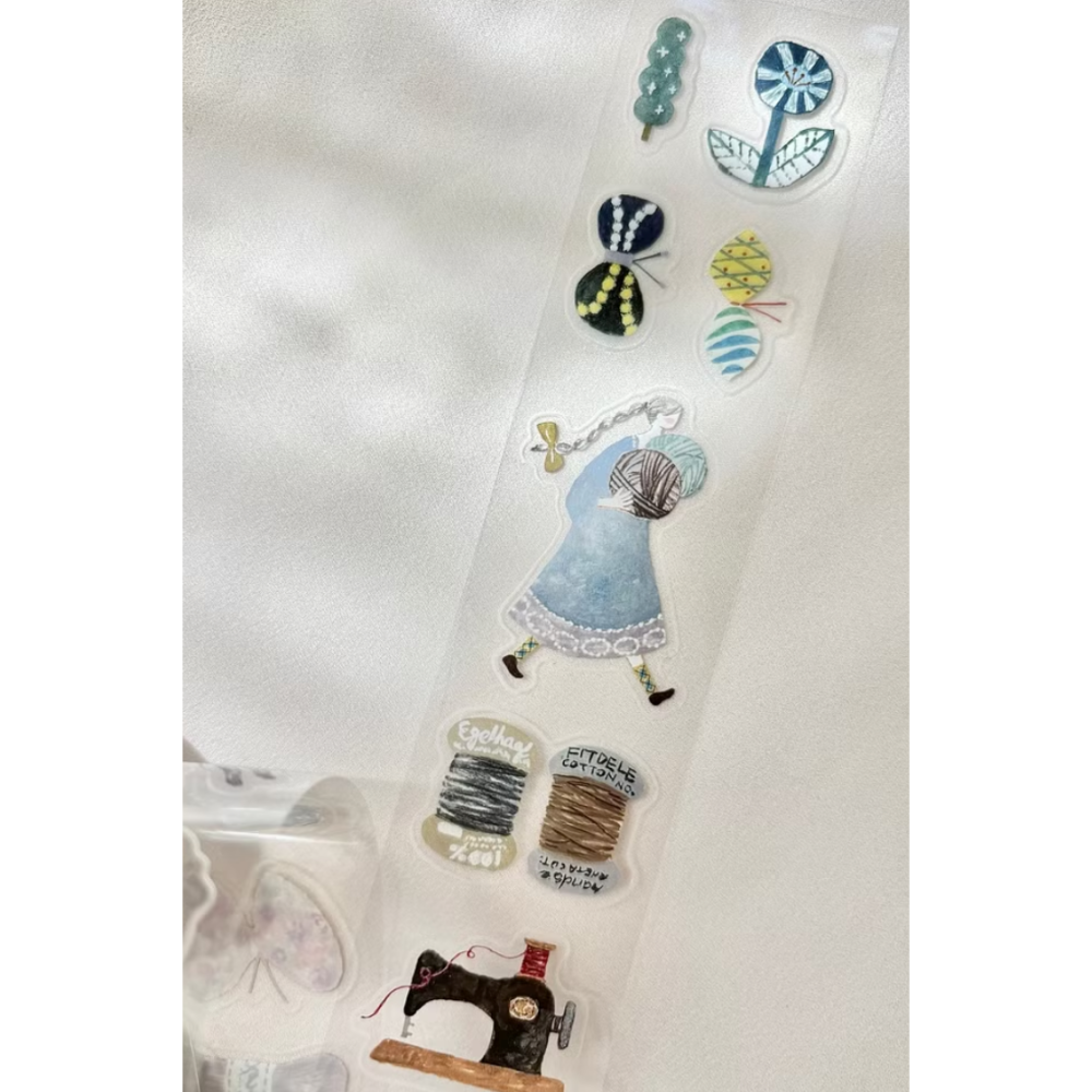 【2款】Pion「蕾絲Lace/織物Fabric」割型亮面PET膠帶【立夏手帳生活】-細節圖5