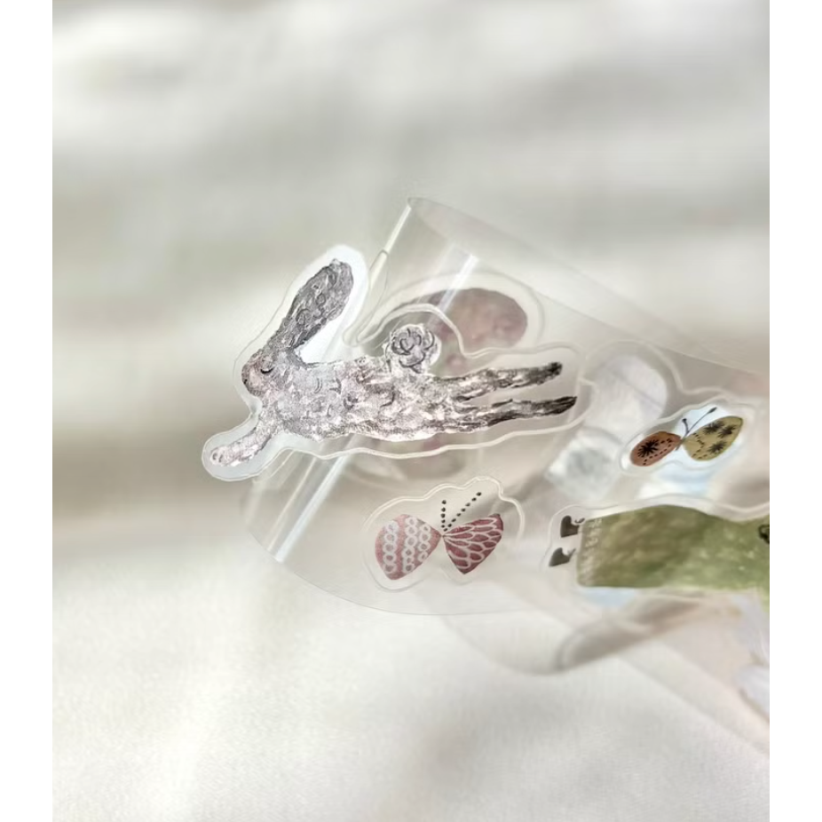 【2款】Pion「蕾絲Lace/織物Fabric」割型亮面PET膠帶【立夏手帳生活】-細節圖6