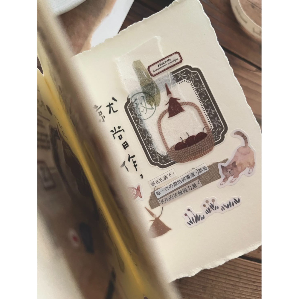 微瘋畫室 幻花之森Forest of Flower 5cm霧面PET膠帶【立夏手帳生活】-細節圖2