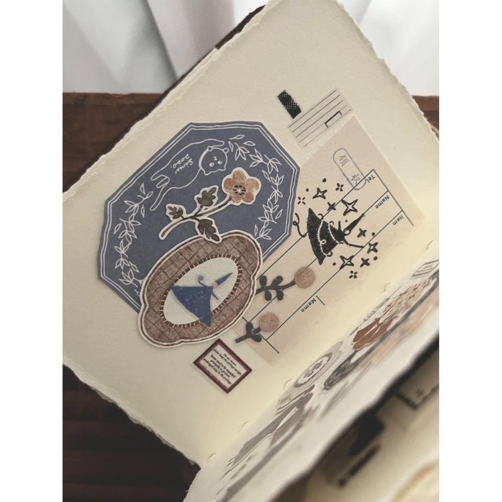 微瘋畫室 幻花之森Forest of Flower 5cm霧面PET膠帶【立夏手帳生活】-細節圖5