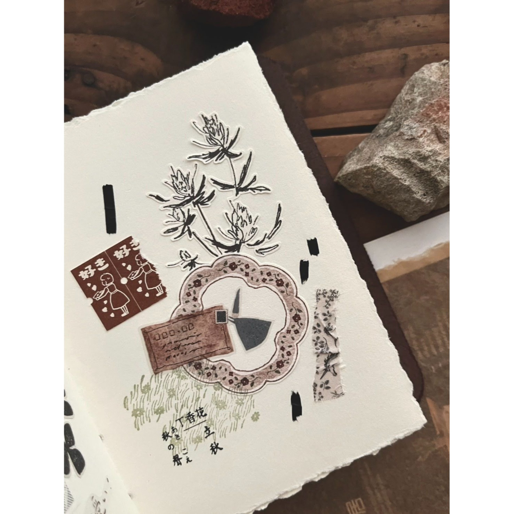 微瘋畫室 幻花之森Forest of Flower 5cm霧面PET膠帶【立夏手帳生活】-細節圖8