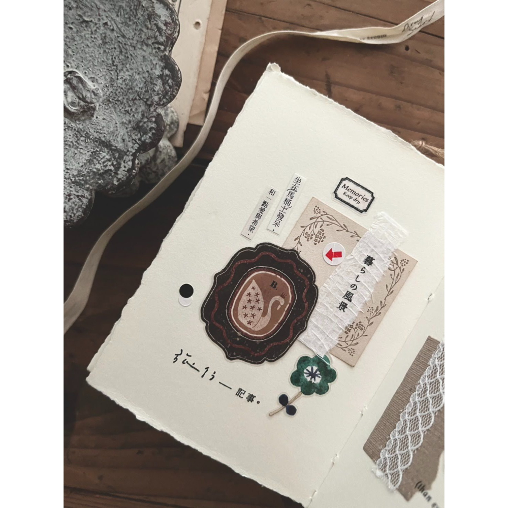 微瘋畫室 花窓Flower Window 5cm霧面PET膠帶【立夏手帳生活】-細節圖6