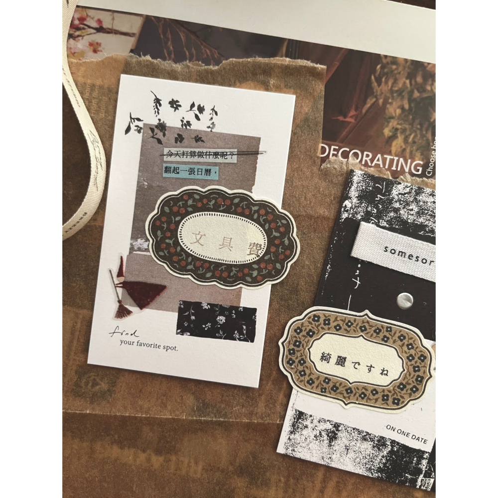 【2款】微瘋畫室「赤果Cherry/花柄Ditzy Floral」便簽本【立夏手帳生活】-細節圖4