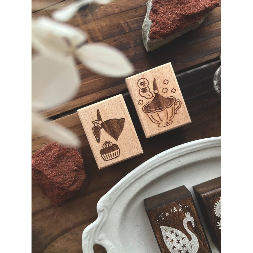 【共8款】微瘋畫室 フェアリー系列 木頭印章【立夏手帳生活】-細節圖3