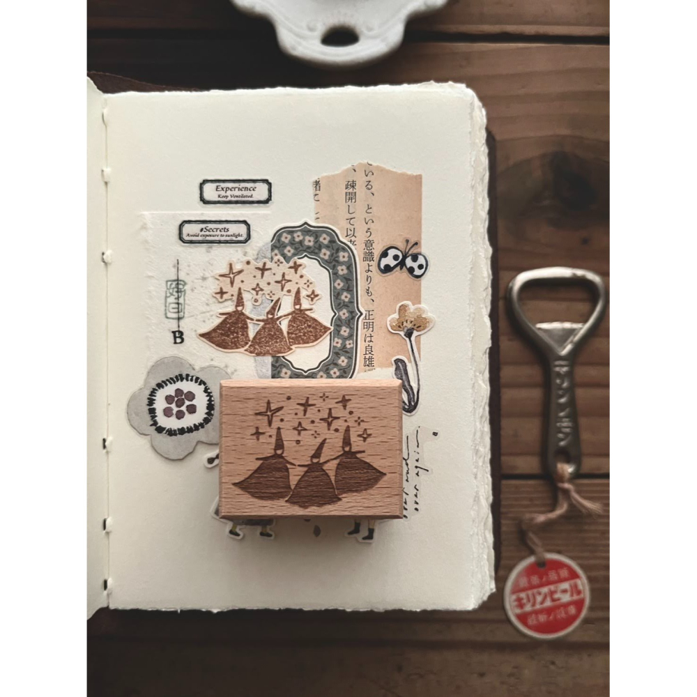 【共8款】微瘋畫室 フェアリー系列 木頭印章【立夏手帳生活】-細節圖6