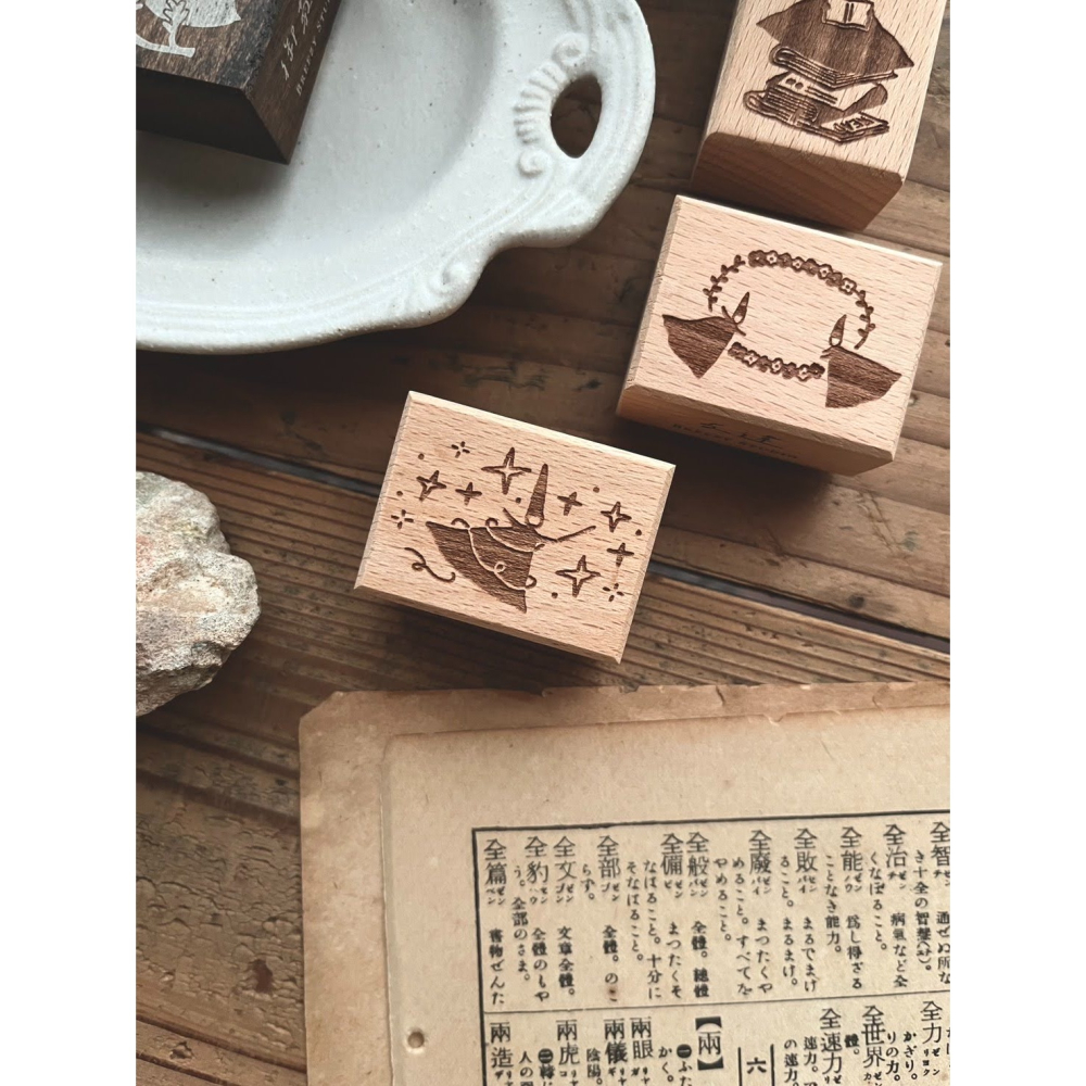 【共8款】微瘋畫室 フェアリー系列 木頭印章【立夏手帳生活】-細節圖8