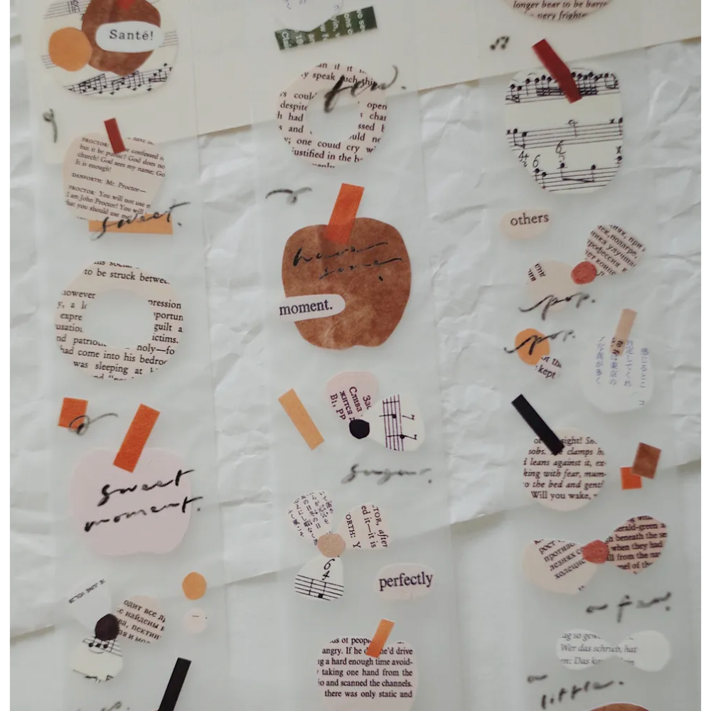 茄子先生 花園裡的餐盤 Plates in the garden 3cm霧面PET膠帶 【立夏手帳生活】-細節圖3