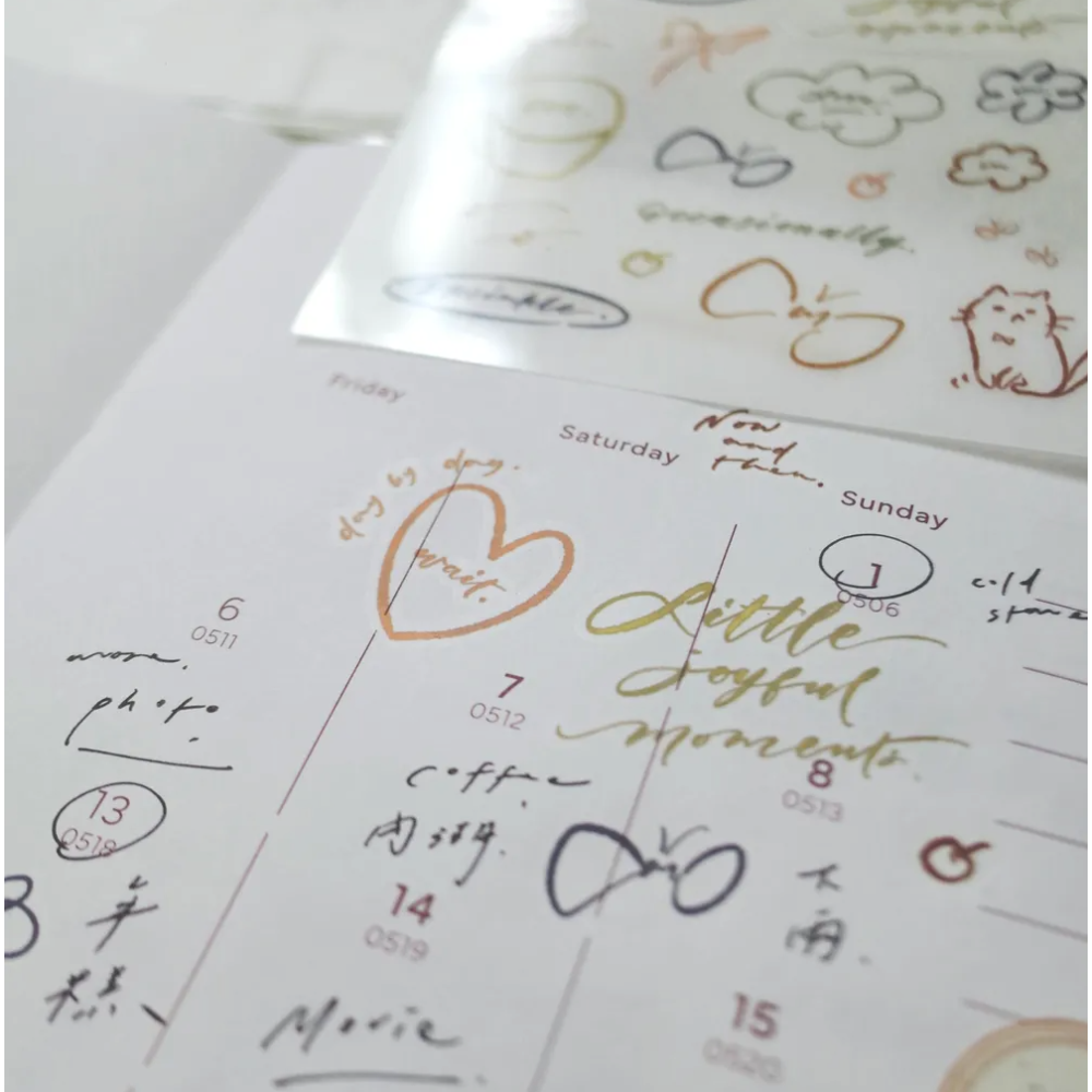 茄子先生 Little Joyful Moments 轉印貼紙【立夏手帳生活】-細節圖3