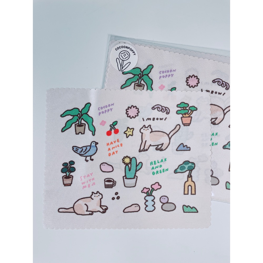 繭花 悠閒的散步 超細纖維眼鏡布 【立夏手帳生活】-細節圖4