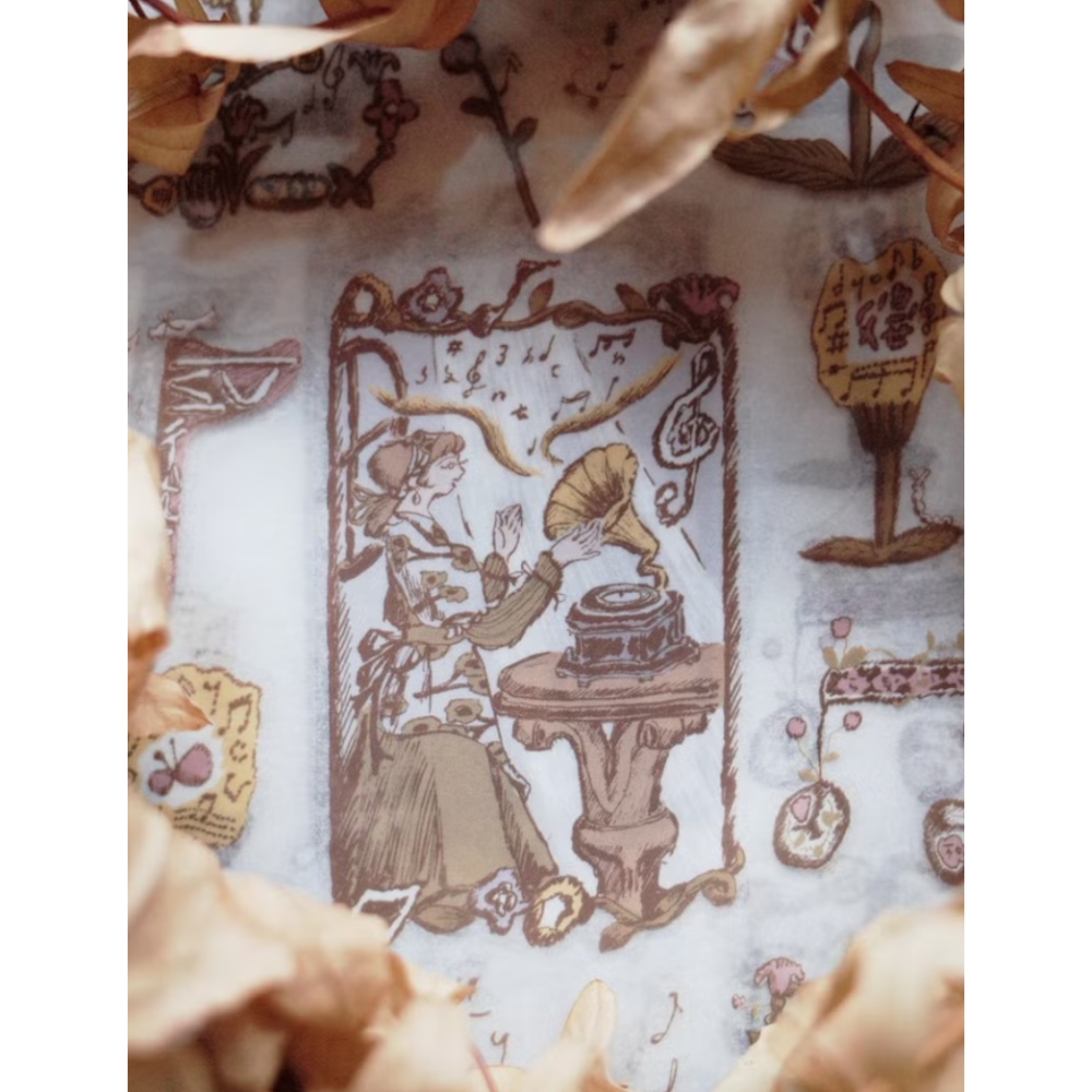 何包蛋 聽花的歌聲 轉印貼紙 2張組 misshoegg【立夏手帳生活】-細節圖2