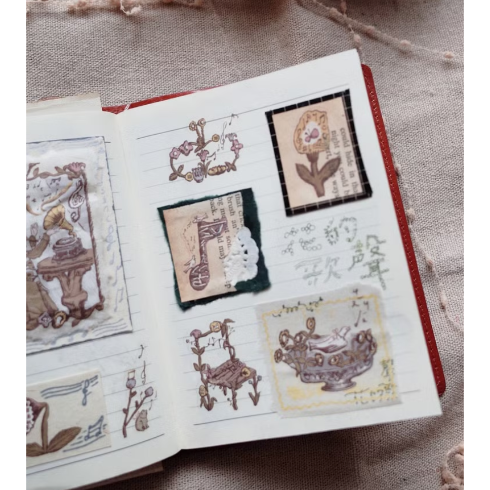 何包蛋 聽花的歌聲 轉印貼紙 2張組 misshoegg【立夏手帳生活】-細節圖4