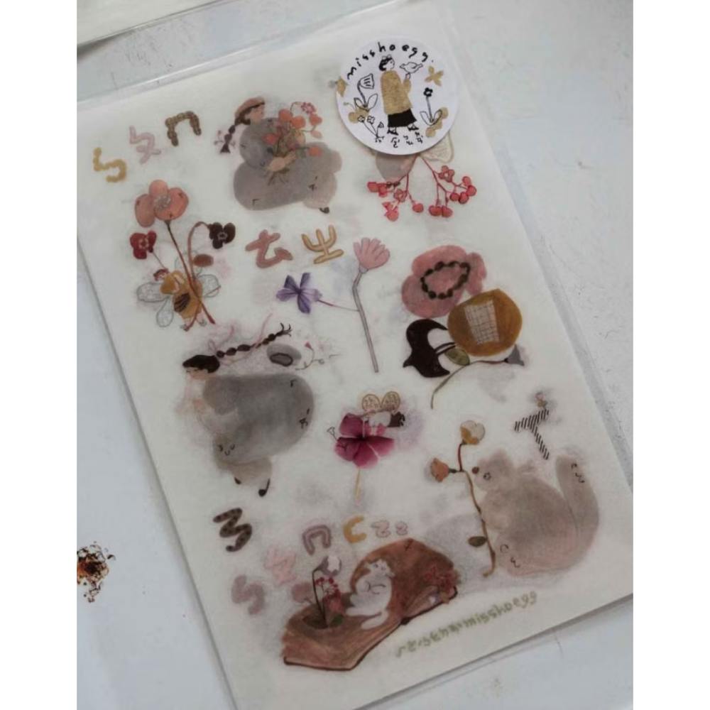 何包蛋 注音花園 轉印貼紙 2張組 misshoegg【立夏手帳生活】-細節圖3
