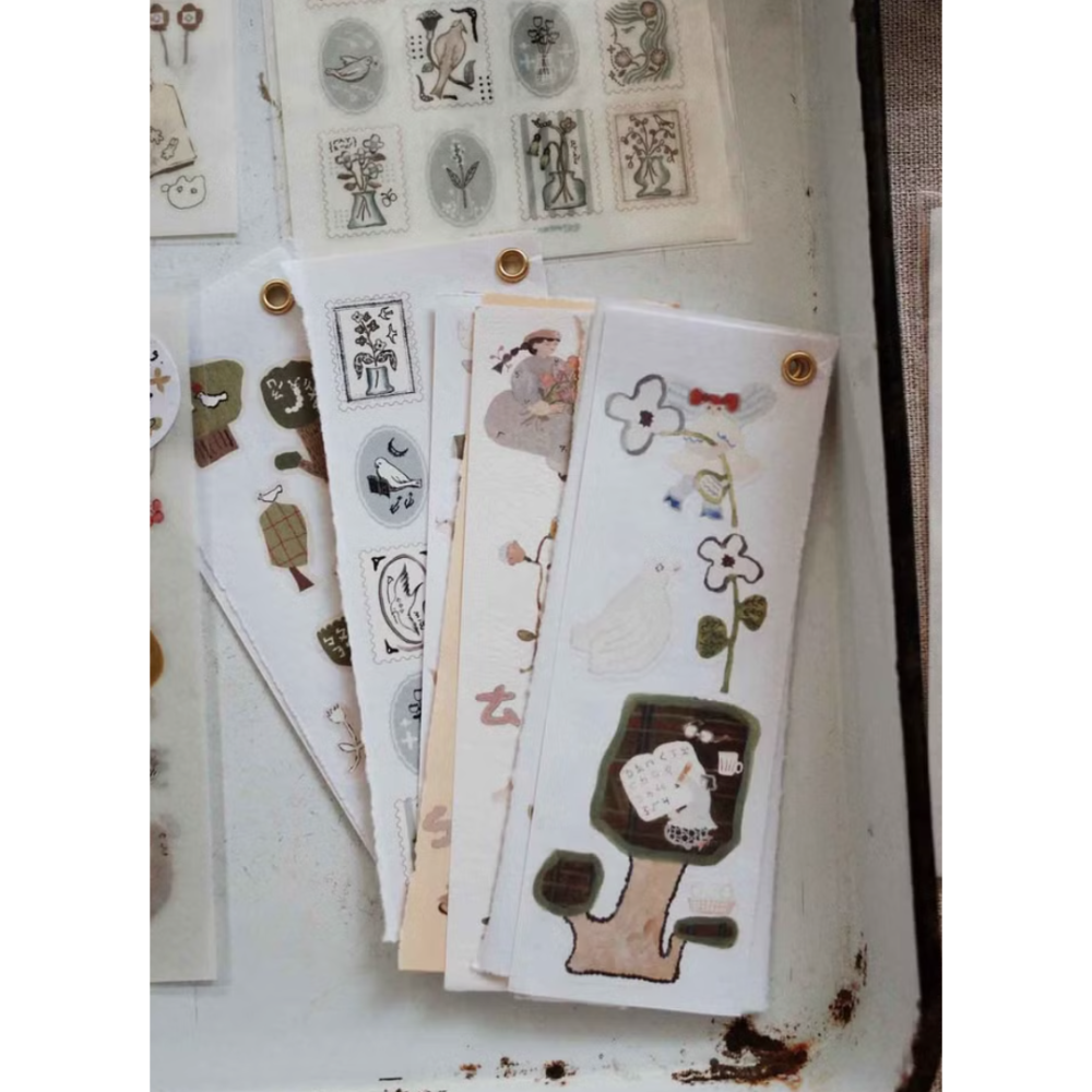 何包蛋 學習樹_水彩版 轉印貼紙 2張組 misshoegg【立夏手帳生活】-細節圖3