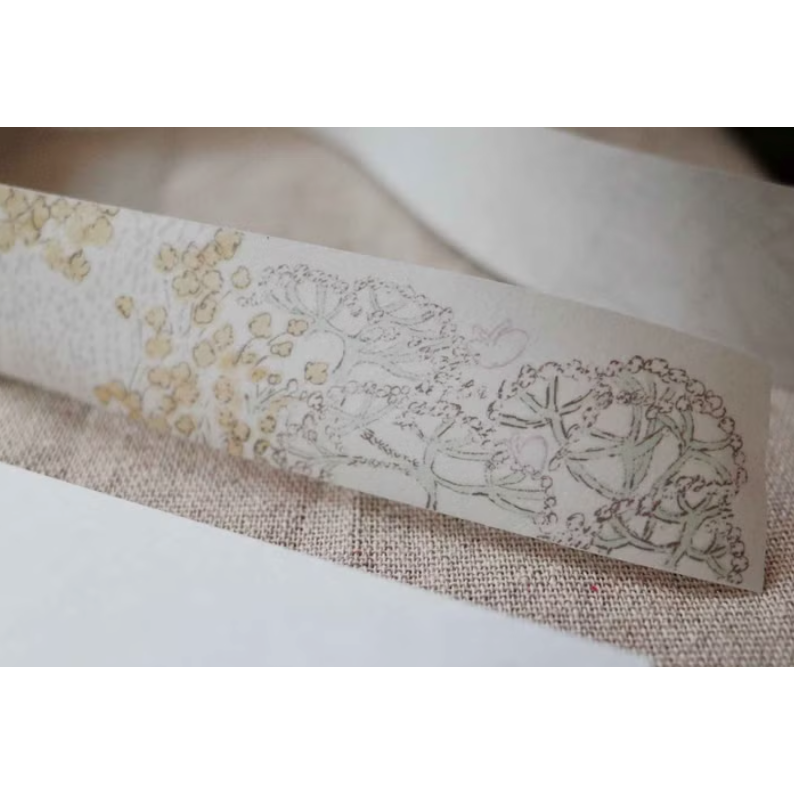 何包蛋 記憶花影 3cm和紙離型紙膠帶 misshoegg【立夏手帳生活】-細節圖2