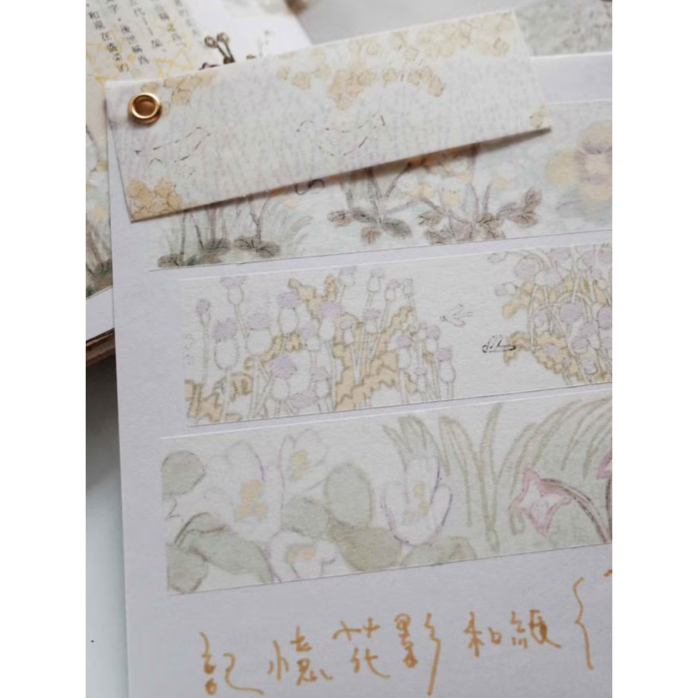 何包蛋 記憶花影 3cm和紙離型紙膠帶 misshoegg【立夏手帳生活】-細節圖7