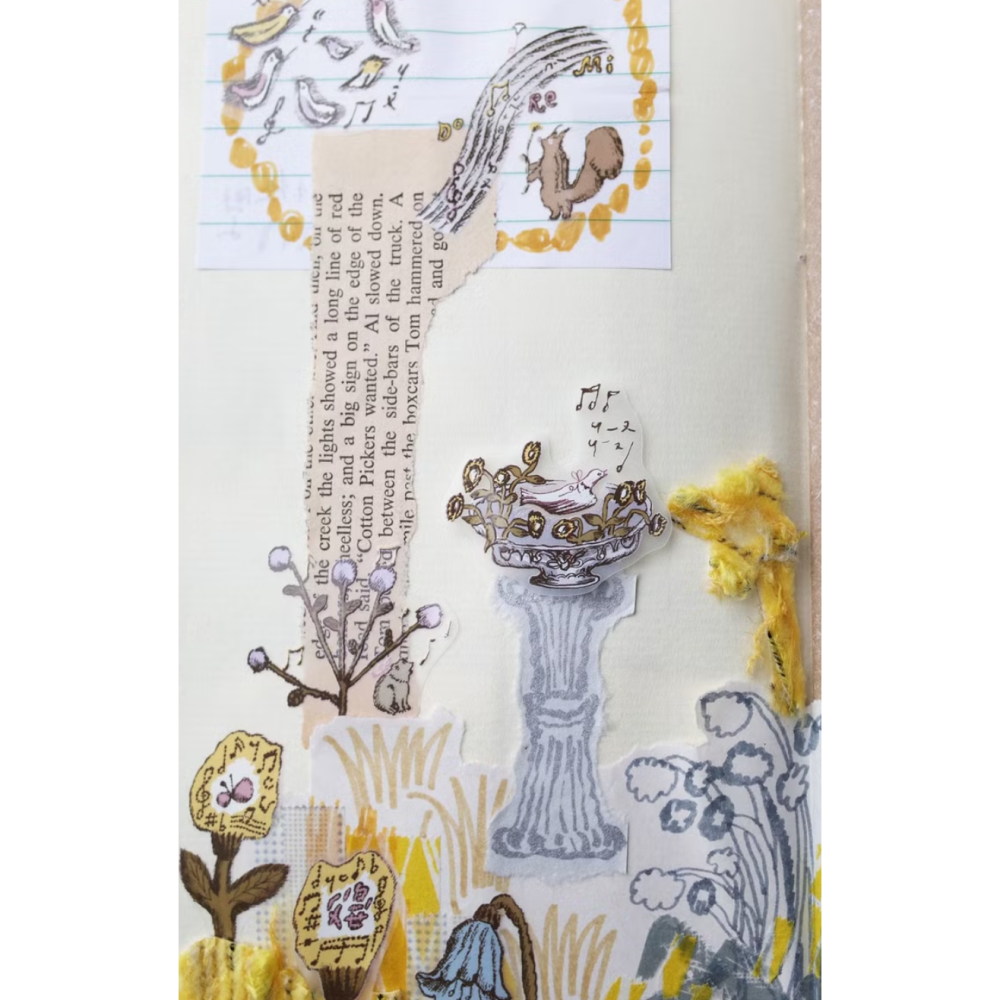 何包蛋 聽花的歌聲 4.5cm霧面PET膠帶 misshoegg【立夏手帳生活】-細節圖4