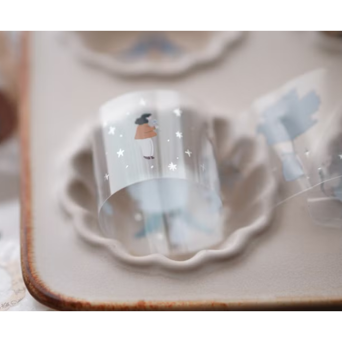 IVY SNOW 森空 少女詩集 4cm燙霧銀亮面PET膠帶【立夏手帳生活】-細節圖4