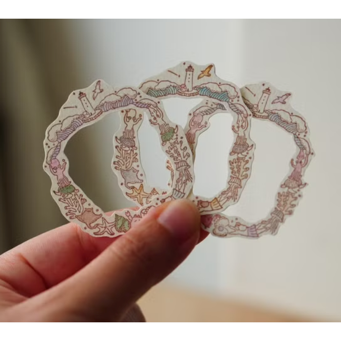 【共2款】IVY SNOW 森空「天鵝劇場/海」櫸木印章【立夏手帳生活】-細節圖6