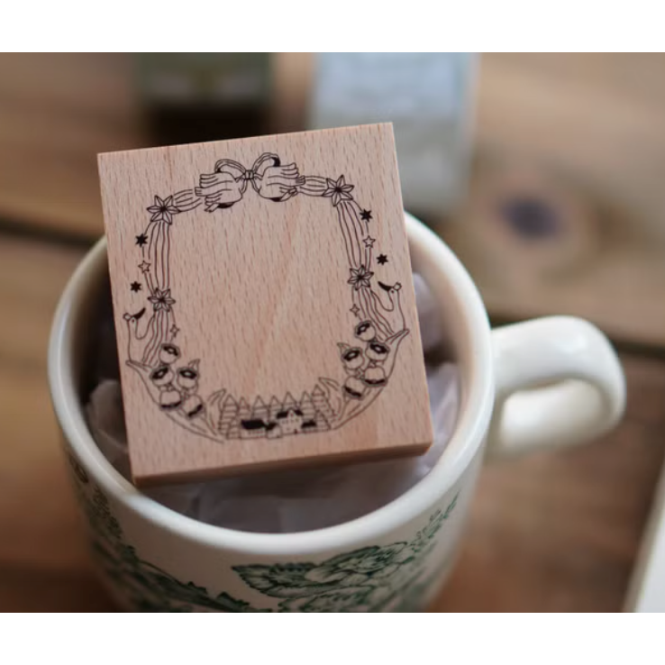 【共2款】IVY SNOW 森空「天鵝劇場/海」櫸木印章【立夏手帳生活】-規格圖6