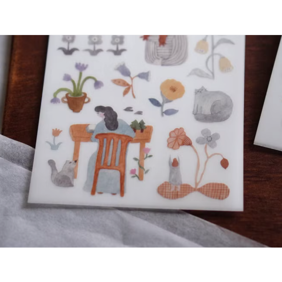 【共4款】IVY SNOW 森空「孤色調/a lovely day/春綻/少女詩集」轉印貼紙【立夏手帳生活】-細節圖2