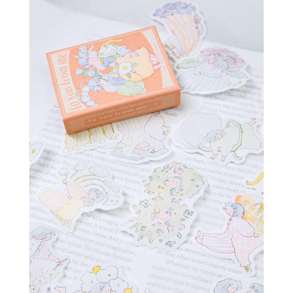 dodolulu 火柴盒手帳貼紙11「給你的」女孩貼紙 手帳素材 紙貼紙【立夏手帳生活】-細節圖2