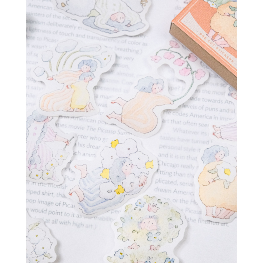 dodolulu 火柴盒手帳貼紙11「給你的」女孩貼紙 手帳素材 紙貼紙【立夏手帳生活】-細節圖3