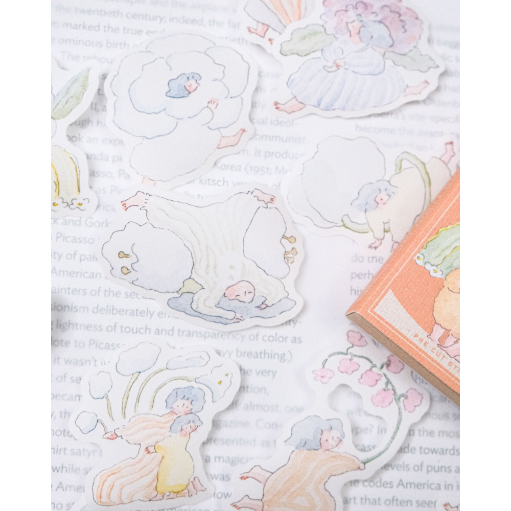 dodolulu 火柴盒手帳貼紙11「給你的」女孩貼紙 手帳素材 紙貼紙【立夏手帳生活】-細節圖4