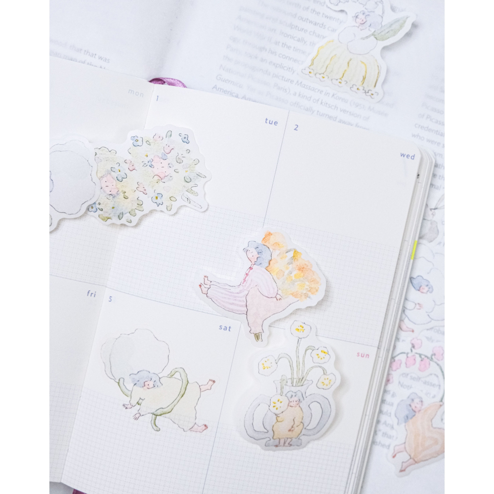 dodolulu 火柴盒手帳貼紙11「給你的」女孩貼紙 手帳素材 紙貼紙【立夏手帳生活】-細節圖8