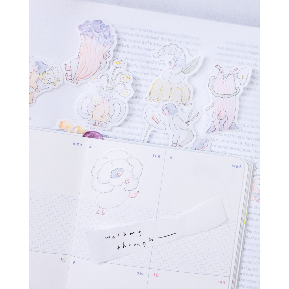 dodolulu 火柴盒手帳貼紙11「給你的」女孩貼紙 手帳素材 紙貼紙【立夏手帳生活】-細節圖10