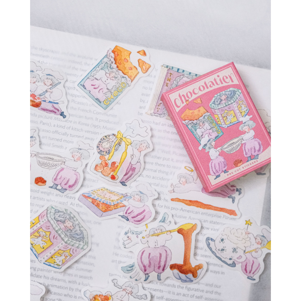 dodolulu 火柴盒手帳貼紙12「可可屋」女孩貼紙 手帳素材 紙貼紙【立夏手帳生活】-細節圖3