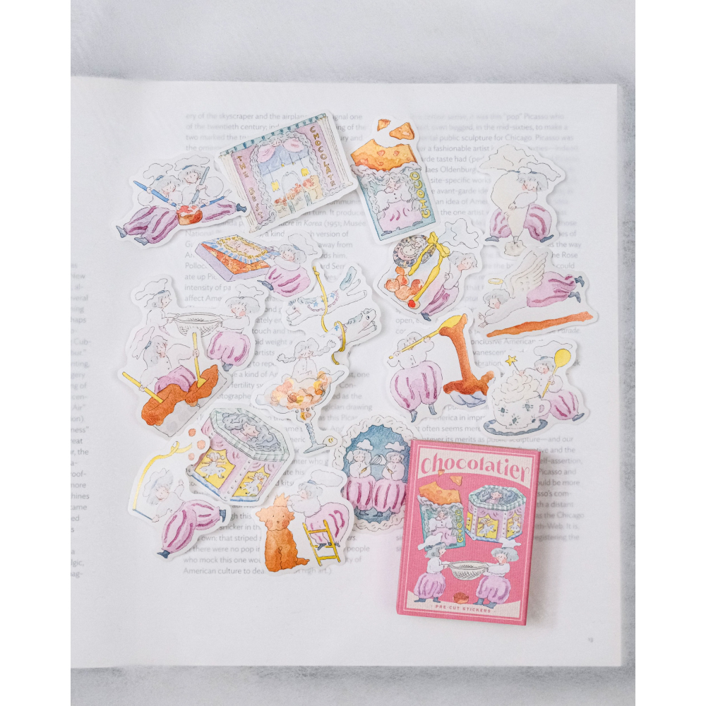 dodolulu 火柴盒手帳貼紙12「可可屋」女孩貼紙 手帳素材 紙貼紙【立夏手帳生活】-細節圖4