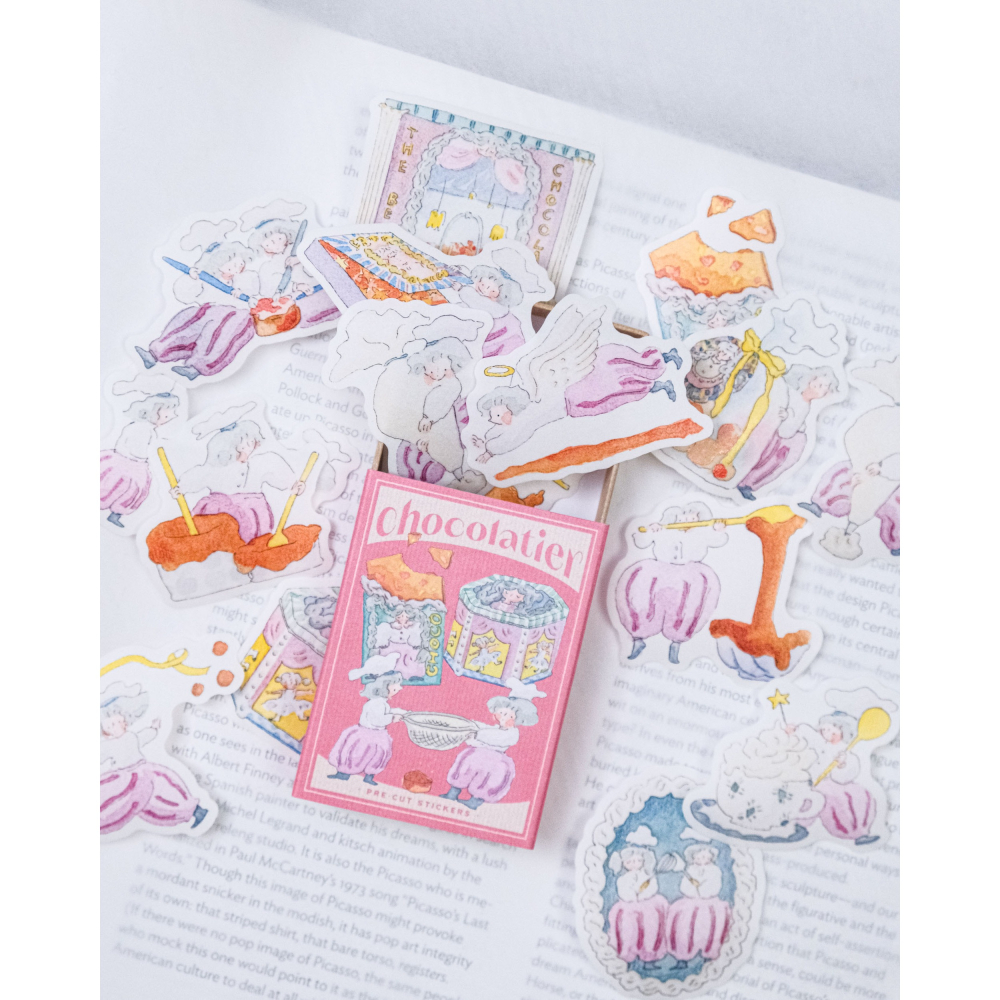 dodolulu 火柴盒手帳貼紙12「可可屋」女孩貼紙 手帳素材 紙貼紙【立夏手帳生活】-細節圖5