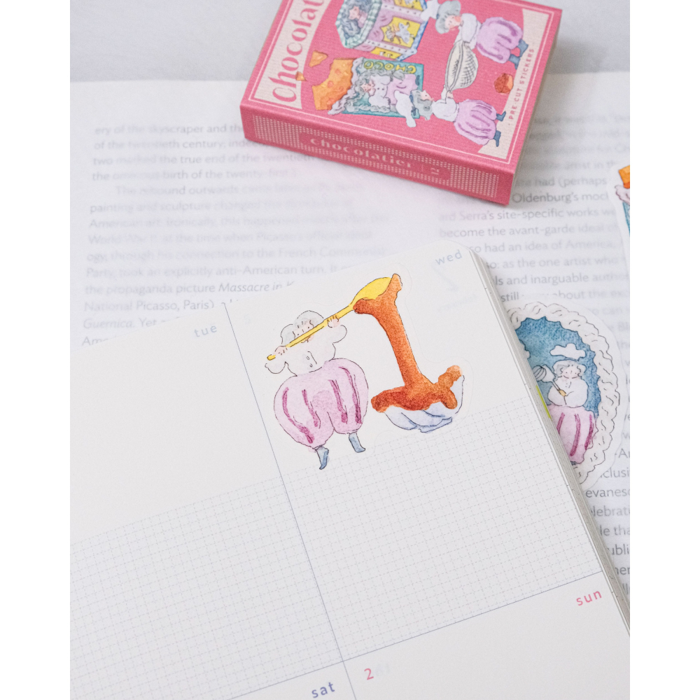 dodolulu 火柴盒手帳貼紙12「可可屋」女孩貼紙 手帳素材 紙貼紙【立夏手帳生活】-細節圖7