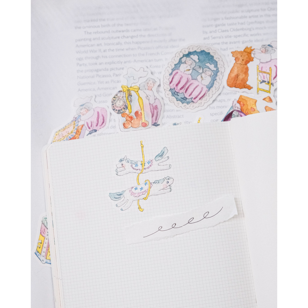 dodolulu 火柴盒手帳貼紙12「可可屋」女孩貼紙 手帳素材 紙貼紙【立夏手帳生活】-細節圖9