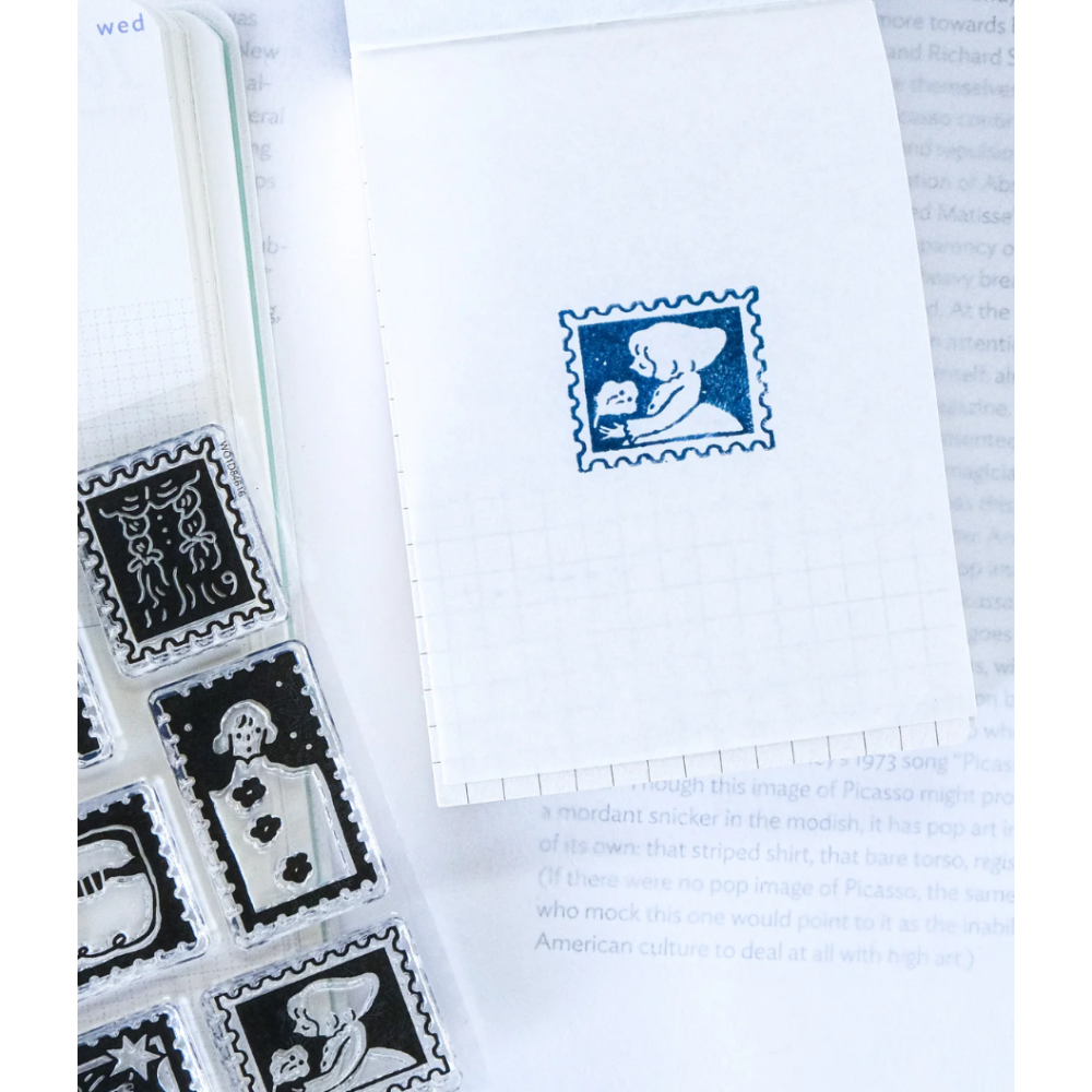 dodolulu 水晶印章「想你了」可愛女孩 手帳素材 【立夏手帳生活】-細節圖5